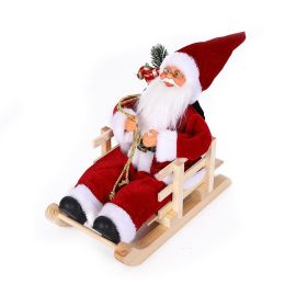 თოვლის ბაბუა ციგით 30სმ